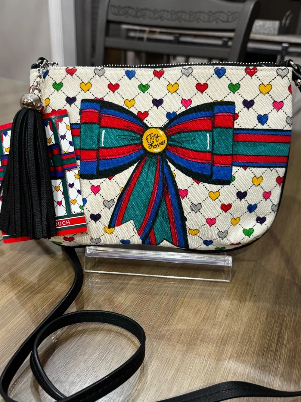 Brighton 'Love & Joy' Red Heart Crossbody Bag